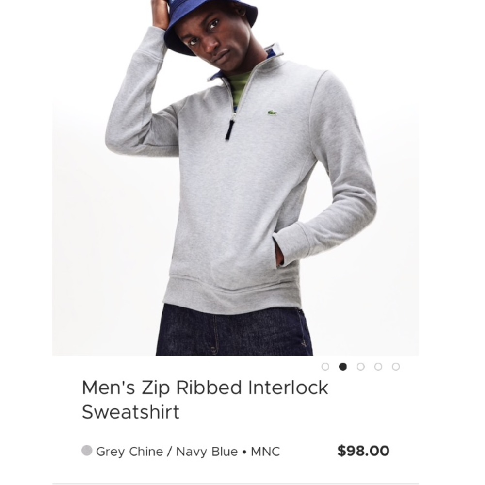 Lacoste quarter zip sweatshirt